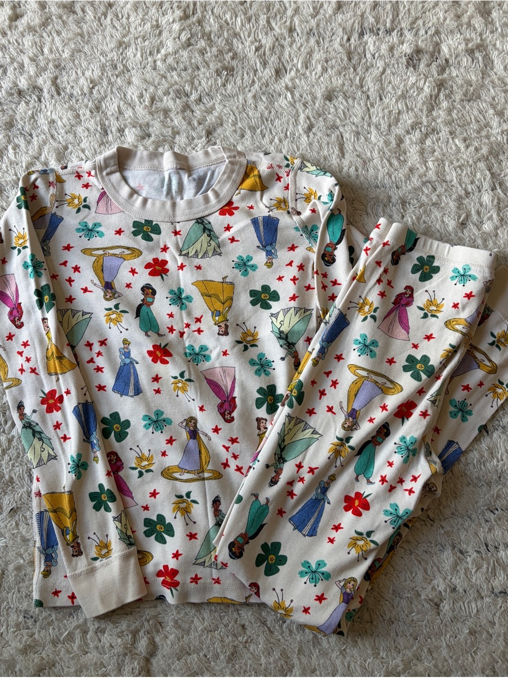 Hanna Andersson Organic Cotton Disney Princess Pajama Set, Size 10